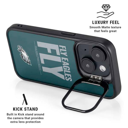 NFL Philadelphia Eagles Team Motto iPhone 15 Plus Kickstand Case